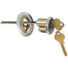 Prime-Line 5-Pin Brass Diecast Rim Cylinder Lock with Trim Ring Image 4